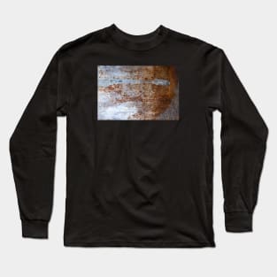 Rusty metal surface with melted steel run dry Long Sleeve T-Shirt